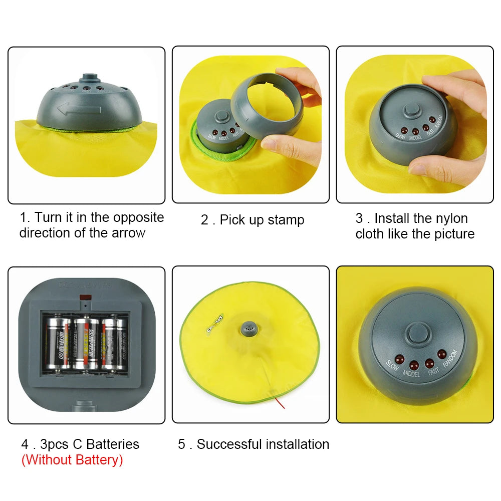 Automatic Toy Plate Motion Undercover Mouse Feather