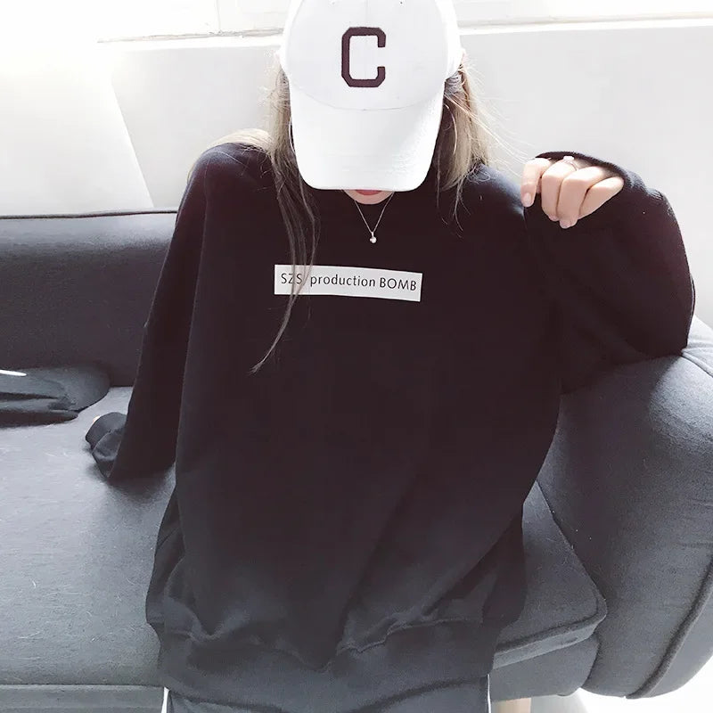 Spring and Autumn New Round Neck Long Sleeves T-shirt
