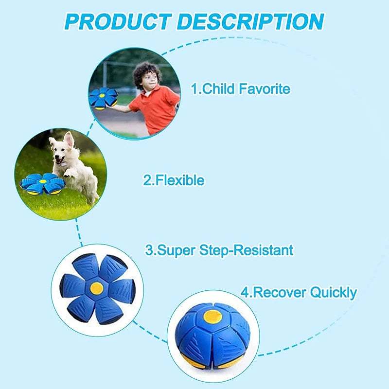 Interactive Flying Saucer Magic Funny Pet Toy Flying Saucer Outdoor