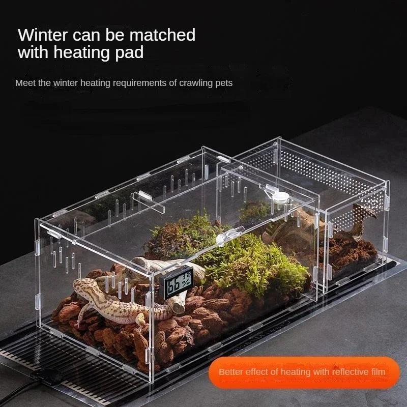 Transparent Acrylic Terrarium Habitat Cage Nano Arboreal