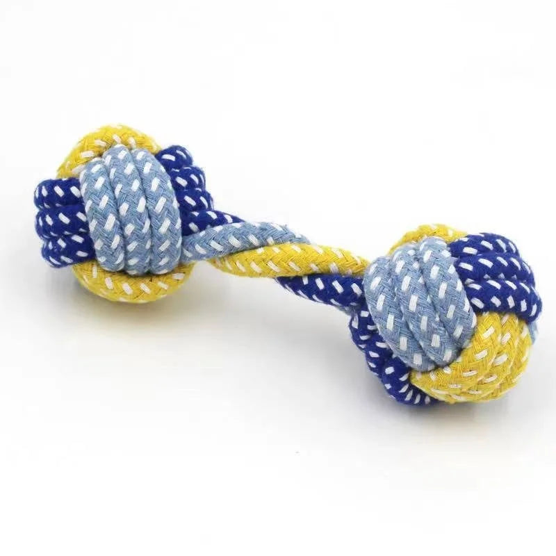 1PC Dog Toy Carrot Knot Rope Ball Cotton Rope Dumbbell Durable Braided Bite Resistant Pet Supplies