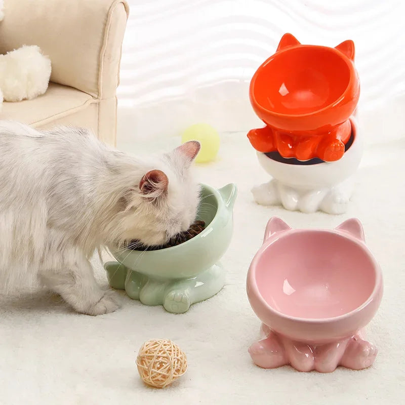 Pet Accessories Ceramic Diagonal High Feet Cute