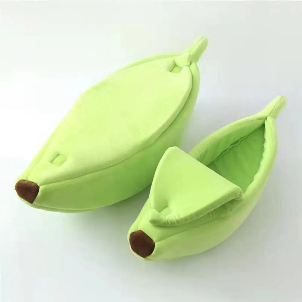 Cozy Banana-shaped Pet Nest Cats Dogs Warm
