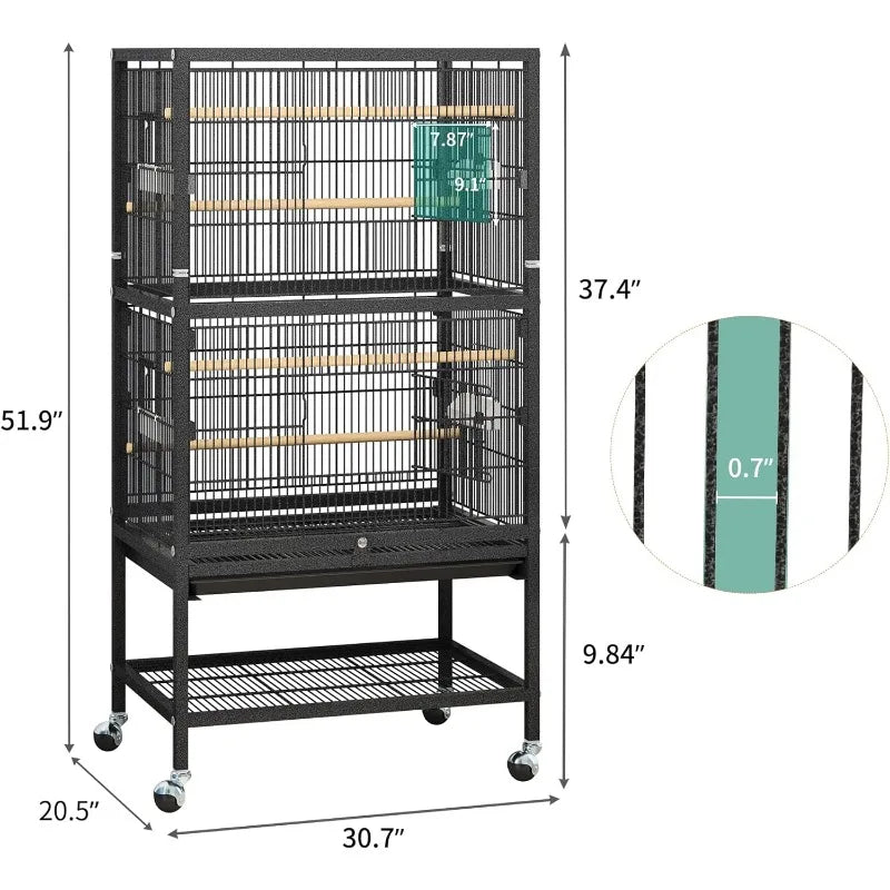 52 inches Birdcage Cover and Bird Cage Seed Catcher