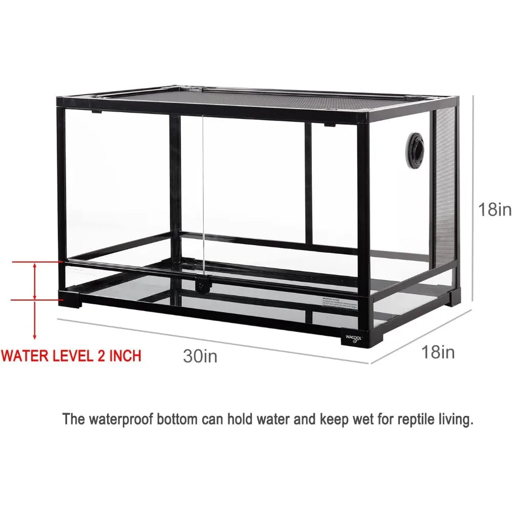 Tempered Glass 40 Gallon Terrarium Amphibians Pet