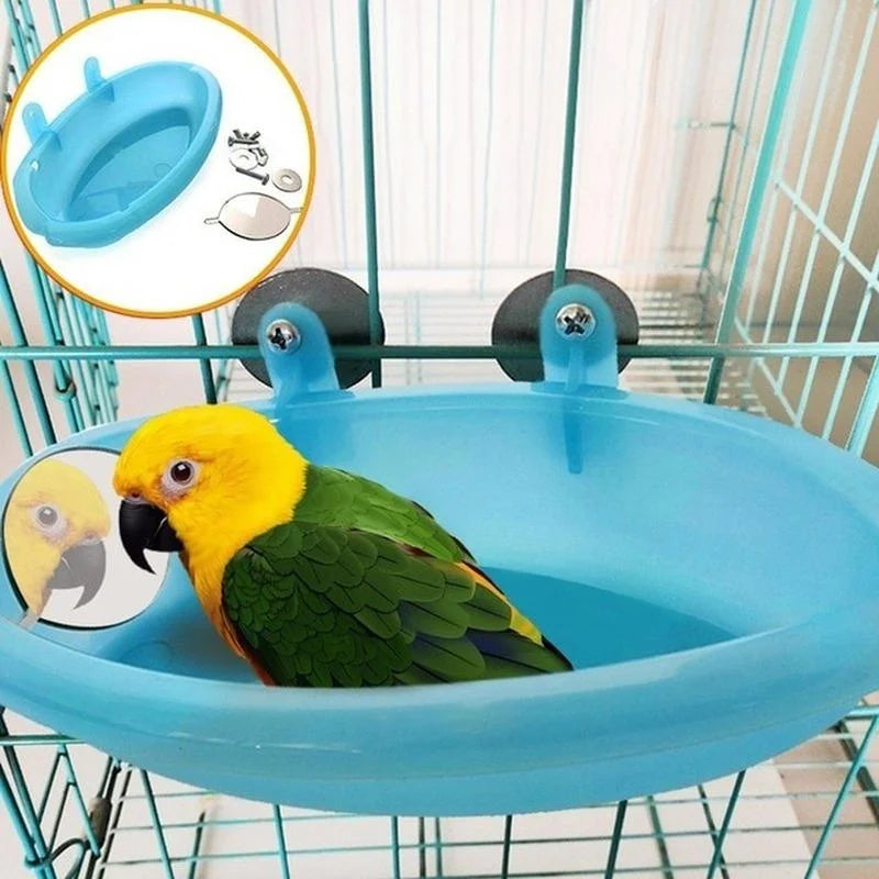 Mirrored Bird Bath Basin Shower Mirror