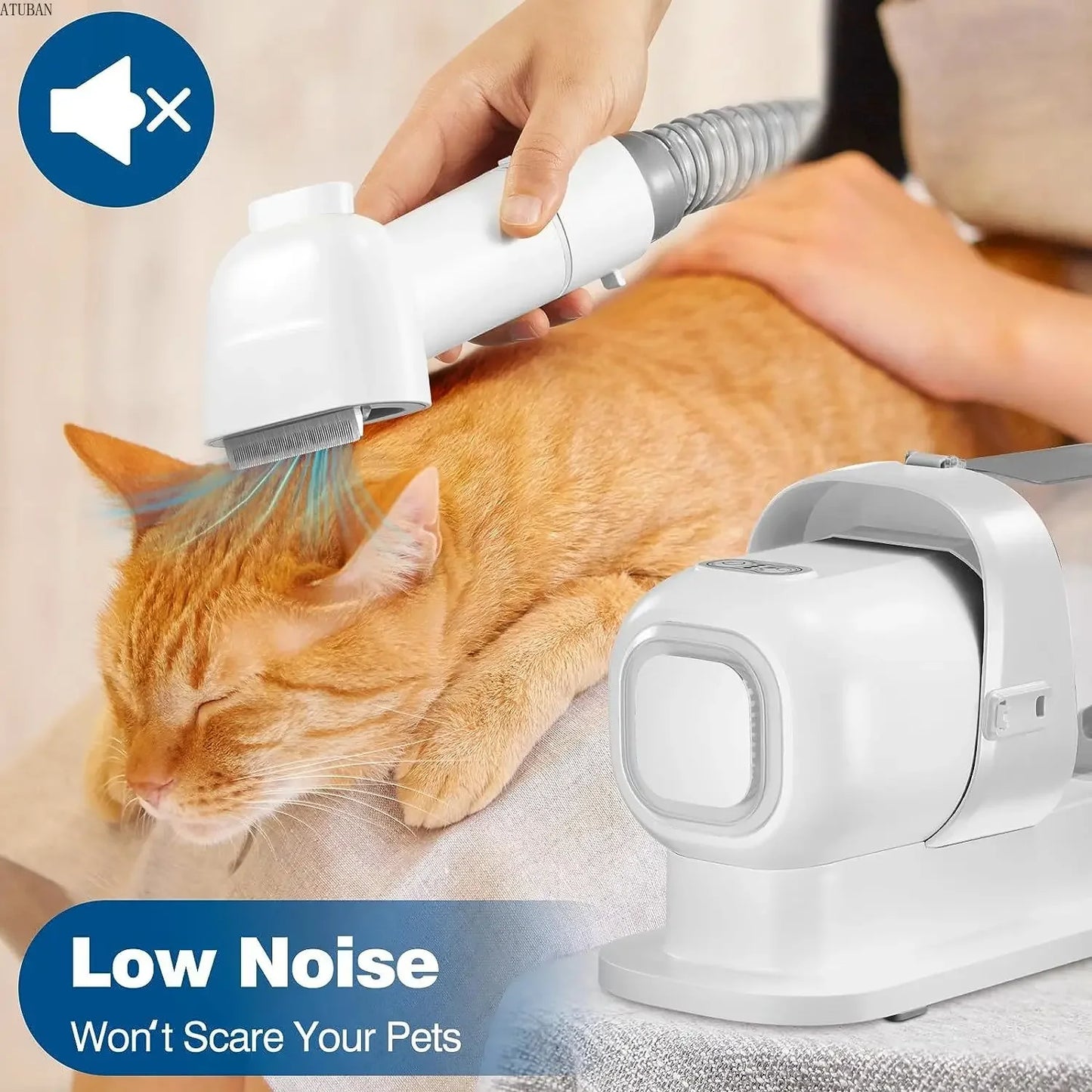 Pet Grooming Kit with 2.3L Capacity Larger Pet Hair Dust Cup Dog Brush Vacuum