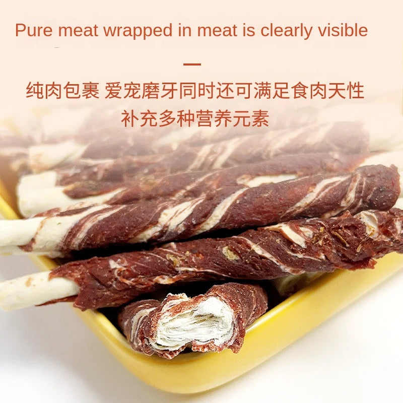 Multiple flavors of dog snacks bite resistant clean teeth