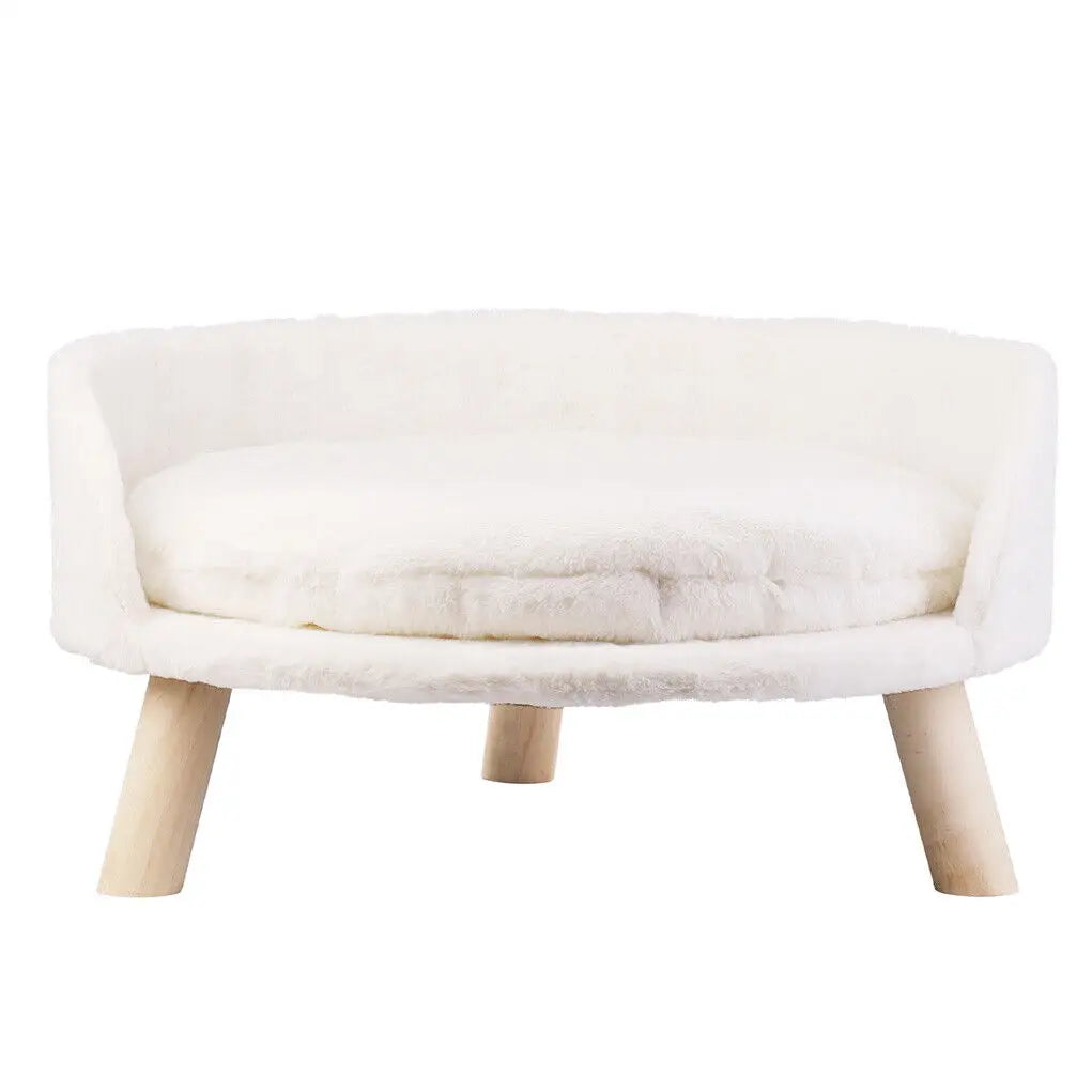Luxury Fabric Couch Wood Legs Small Pets