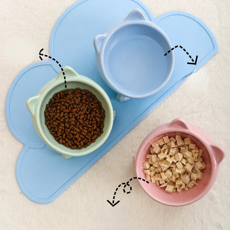 Pet Accessories Ceramic Diagonal High Feet Cute