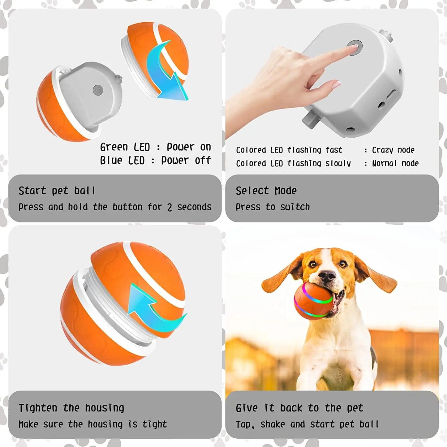 ATUBAN Active Rolling Ball Motion Activated