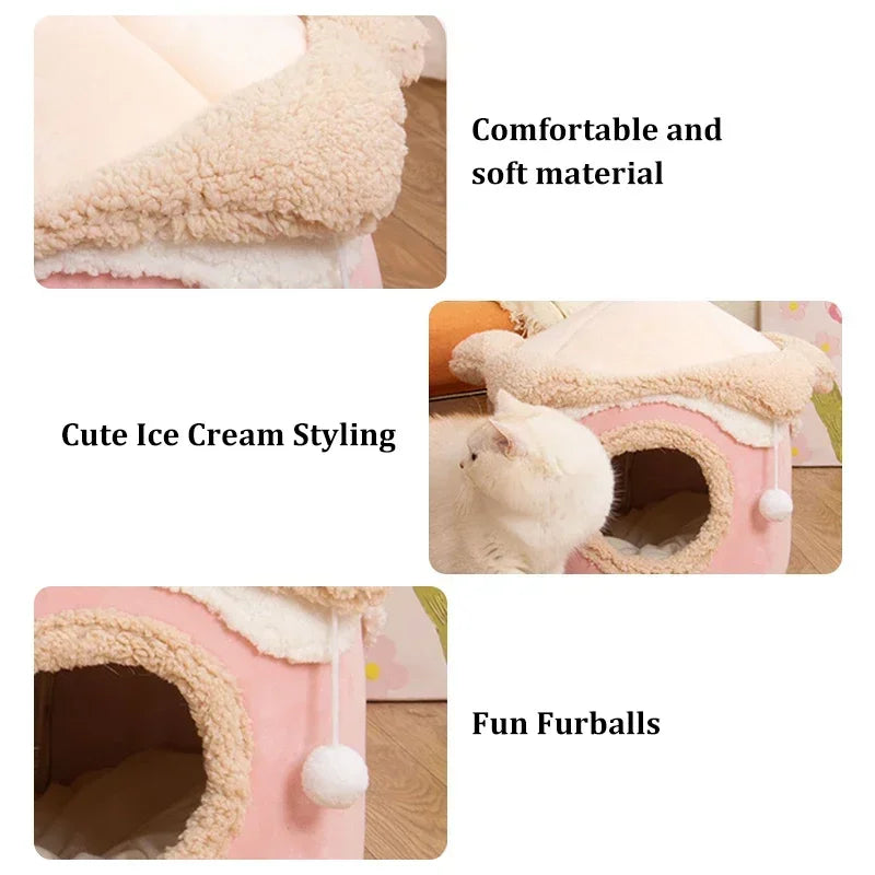 Ice Cream Fun Comfort Nest Small Medium Cat Dogs