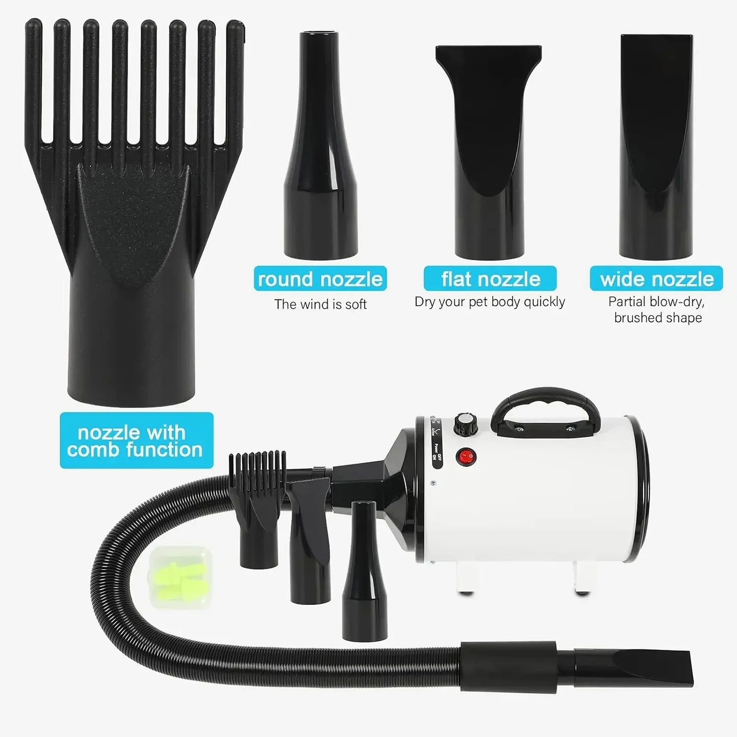 2800W Blower Warm Wind Secador Fast Silent Stepless Speed Regulation
