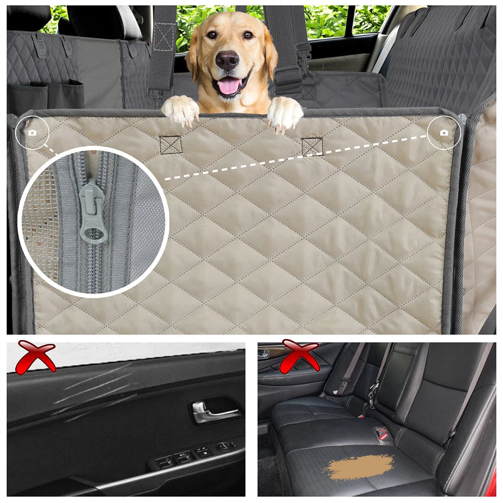 Rear Back Car Seat Cover Mats Hammock Protector Safety Belt