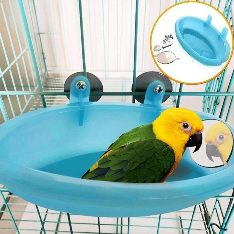 Mirrored Bird Bath Basin Shower Mirror