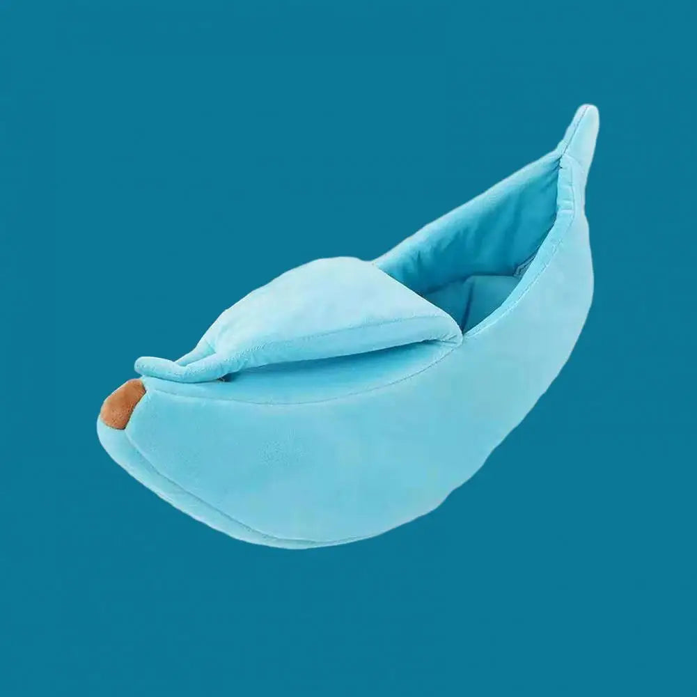 Cozy Banana-shaped Pet Nest Cats Dogs Warm