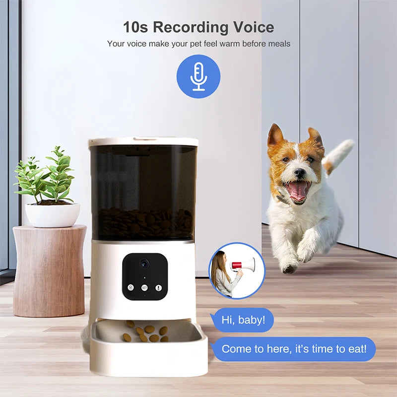 Video Camera Smart Timing Pet Feeder WiFi APP Intelligent