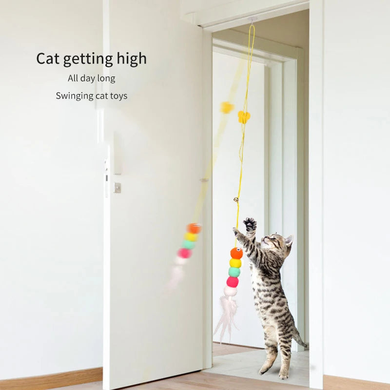 Cat Toys Swing Sticky Disc Elastic