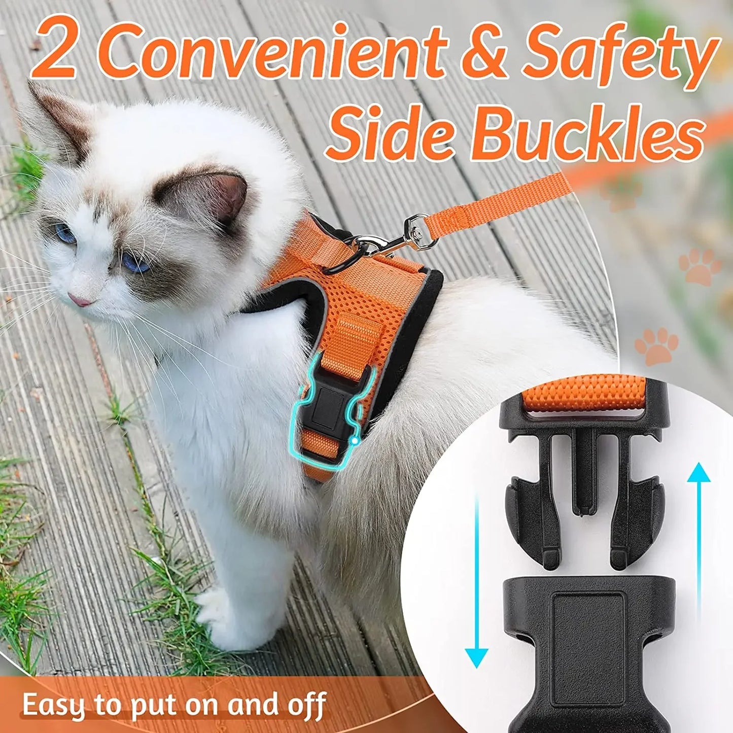 Walking,Escape Proof Soft Adjustable Vest Harnesses