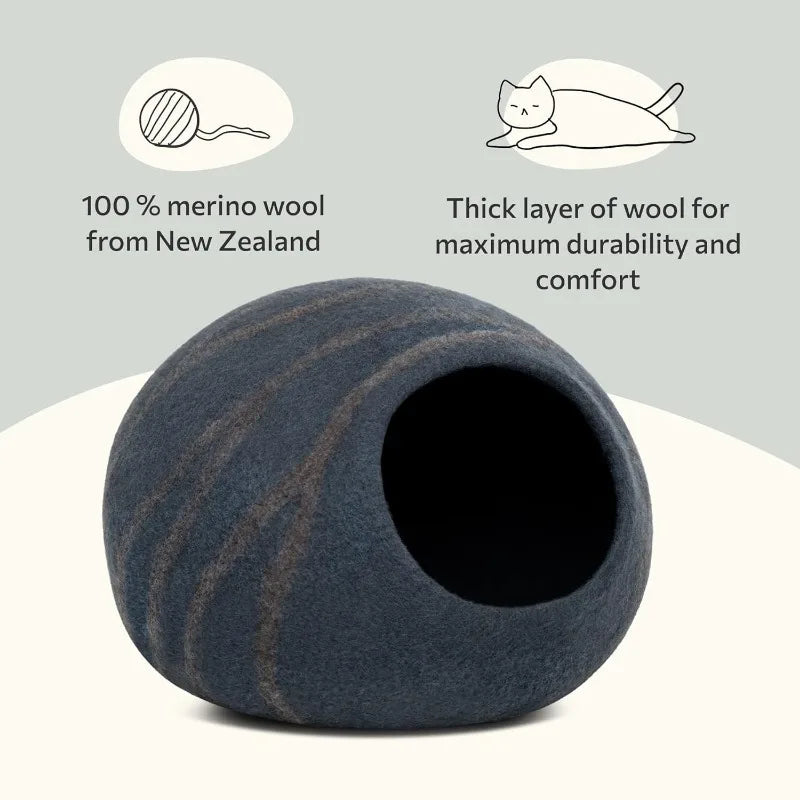 Cat Bed Cave Wool Bed Cats and Kittens