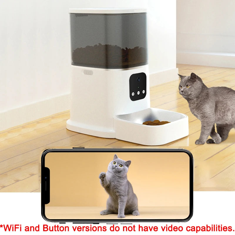 Video Camera Smart Timing Pet Feeder WiFi APP Intelligent