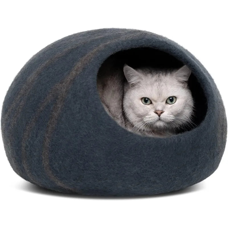 Cat Bed Cave Wool Bed Cats and Kittens