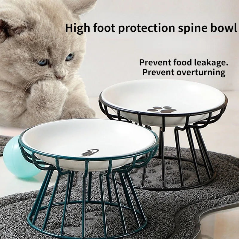 Bowl Metal Stand Pet Feeder Dish