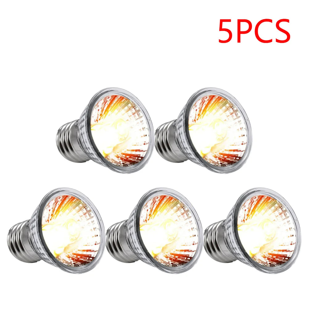 1-10PCS 25/50/75W UVA+UVB Light Bulbs Heating Light Full Spectrum Sunlamp