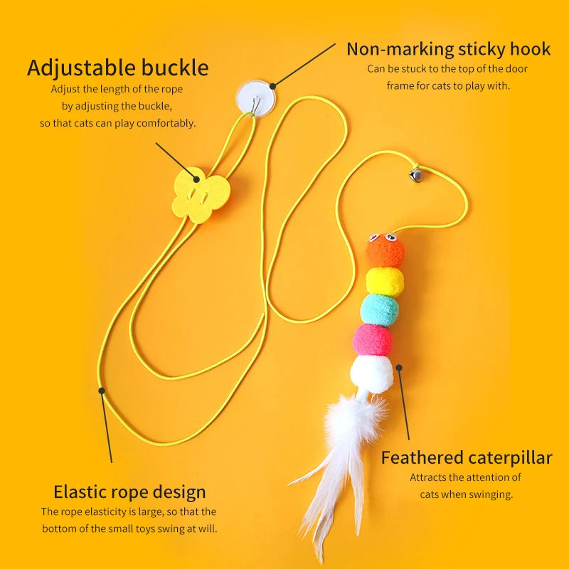 Cat Toys Swing Sticky Disc Elastic