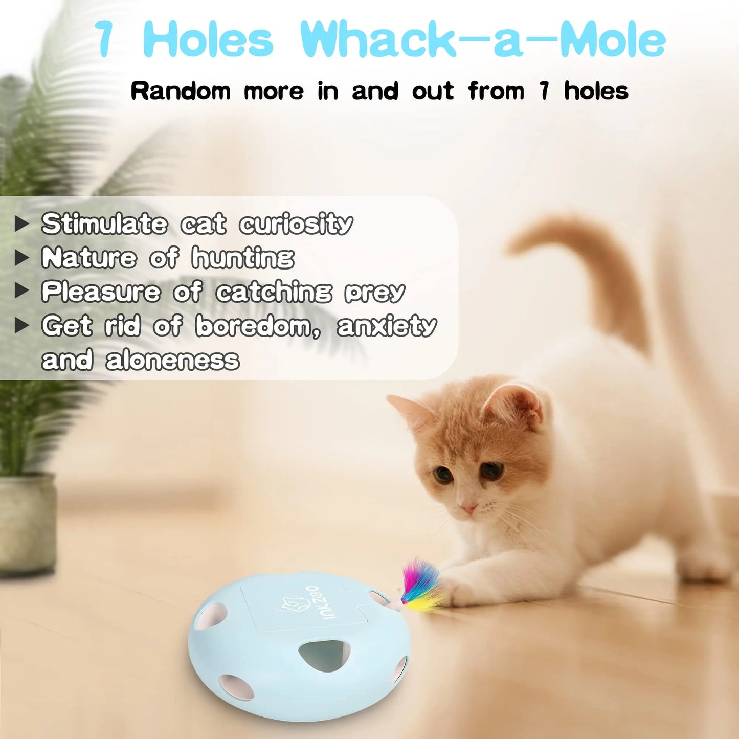 Indoor Interactive Automatic 7 Holes Mice Whack-A-Mole