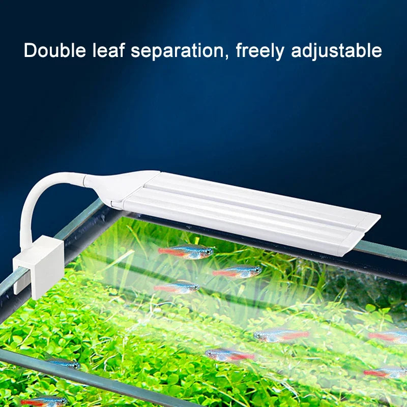 LED Aquatic Plant Grow Full Spectrum Timing Lamp 220-240V 30~70CM 4W 8W 13W