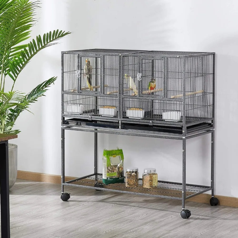 Bird Cage, 41.5 "stackable Separation Rolling Bracket