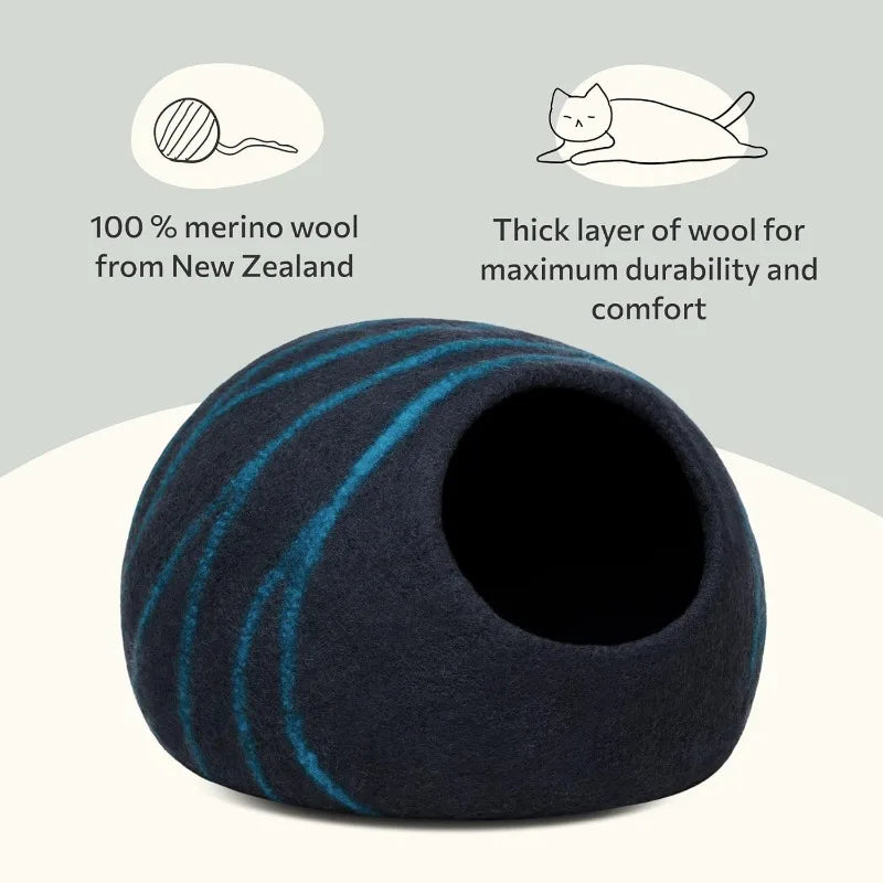 Cat Bed Cave Wool Bed Cats and Kittens