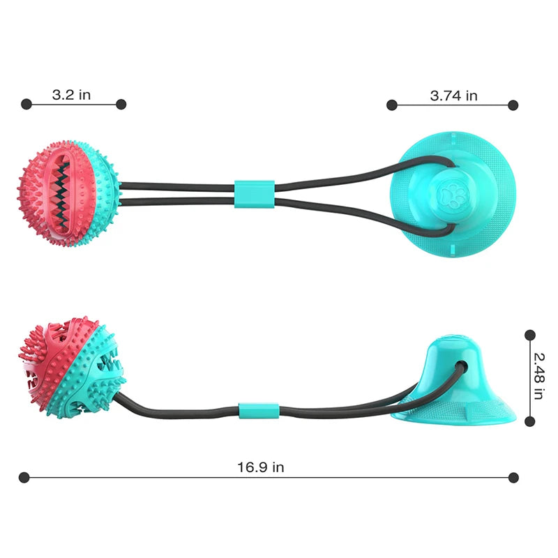 Suction Cup Ropes Interactive Leaking Slow Feeder Chew Toy