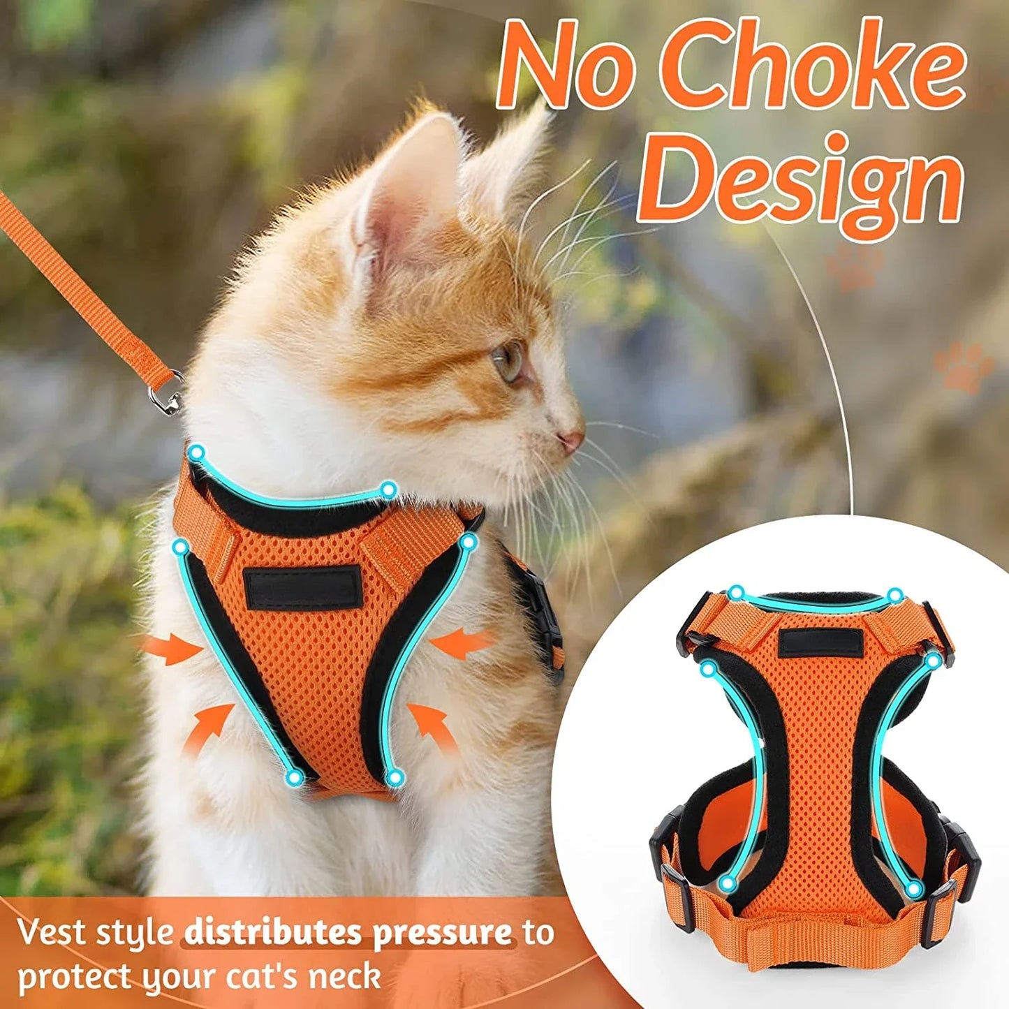 Walking,Escape Proof Soft Adjustable Vest Harnesses