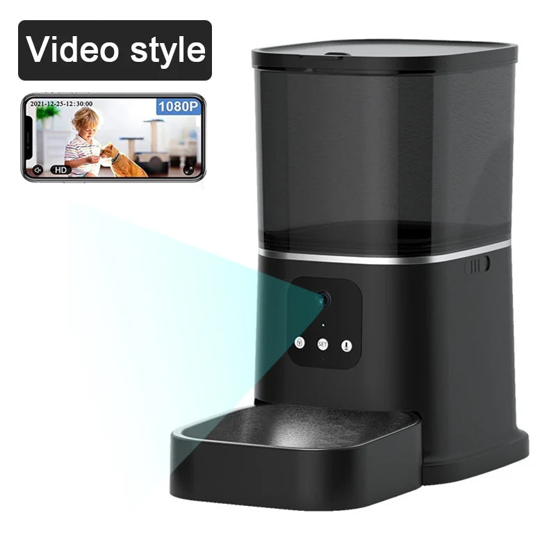 Video Camera Smart Timing Pet Feeder WiFi APP Intelligent