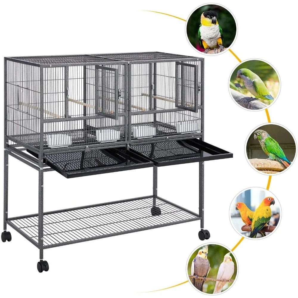 Bird Cage, 41.5 "stackable Separation Rolling Bracket