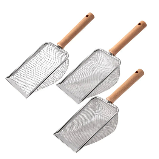 Stainless Steel Cat Litter Shovel Durable Litter Scooper Pets Supplies for Lizards Kitten Kitty Dogs Waste Instant Cleaning Tool