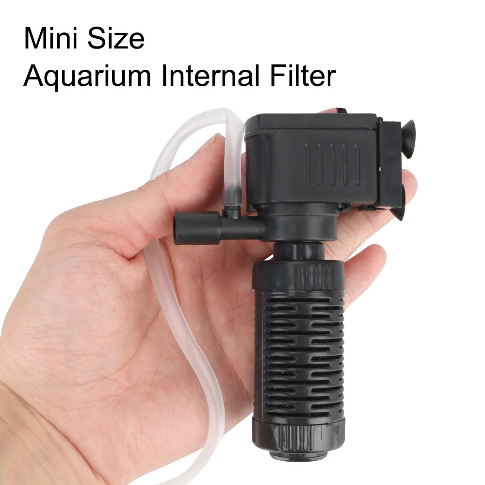 Oxygenation Submersible Filtration Fish Tank 3 in 1 Filter Mini Fish Tank Filter